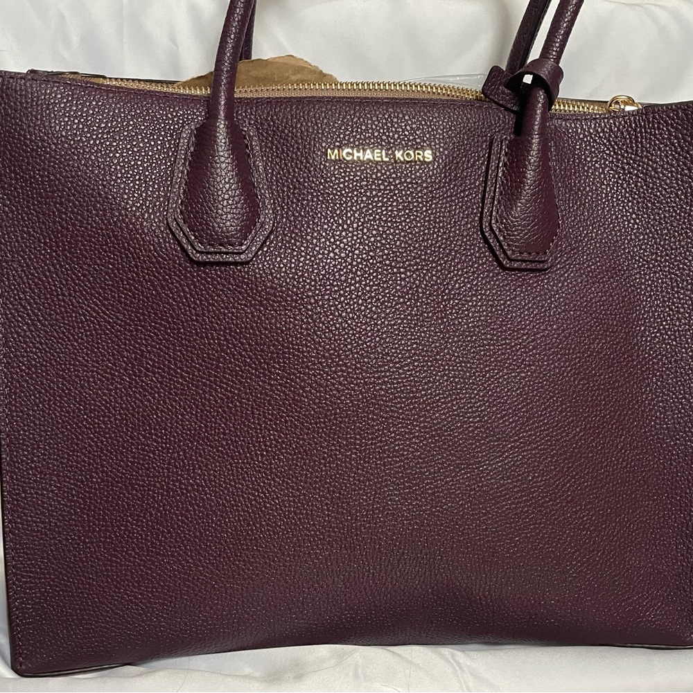 Michael Kors Deep Purple Leather Tote
